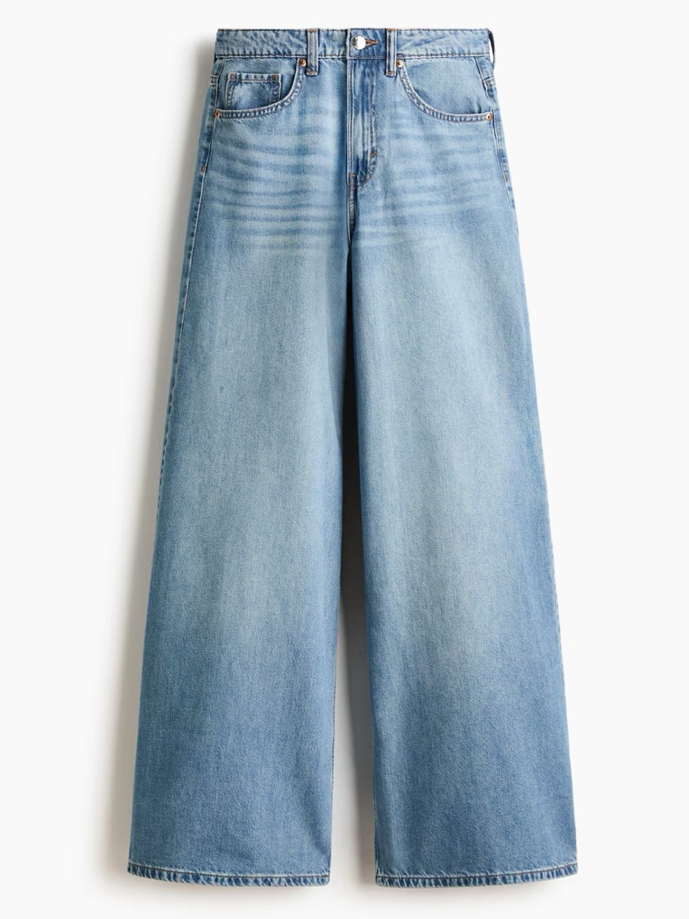 H&M Light Blue Wide-Leg Jeans high waist